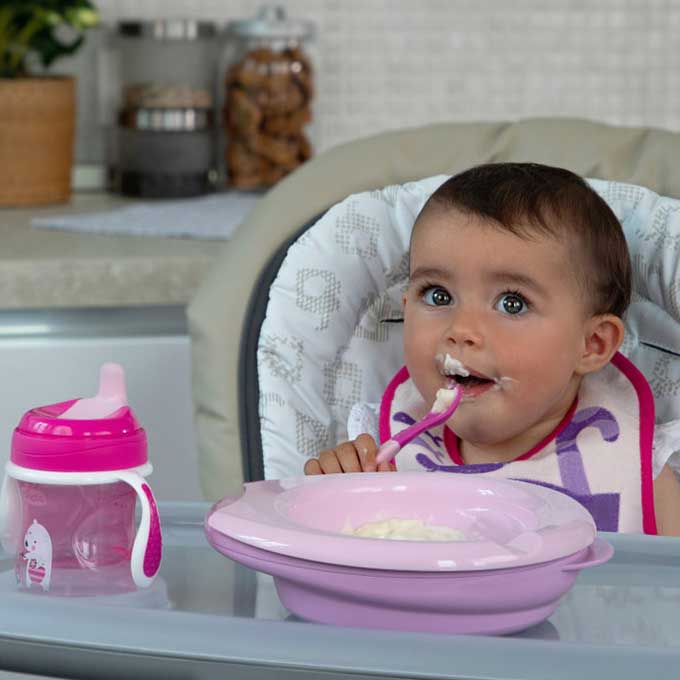 Platos para niños, cuenco de alimentación con ventosa de silicona para bebés,  plato de comedor para niños (rojo) Tmvgtek Para estrenar